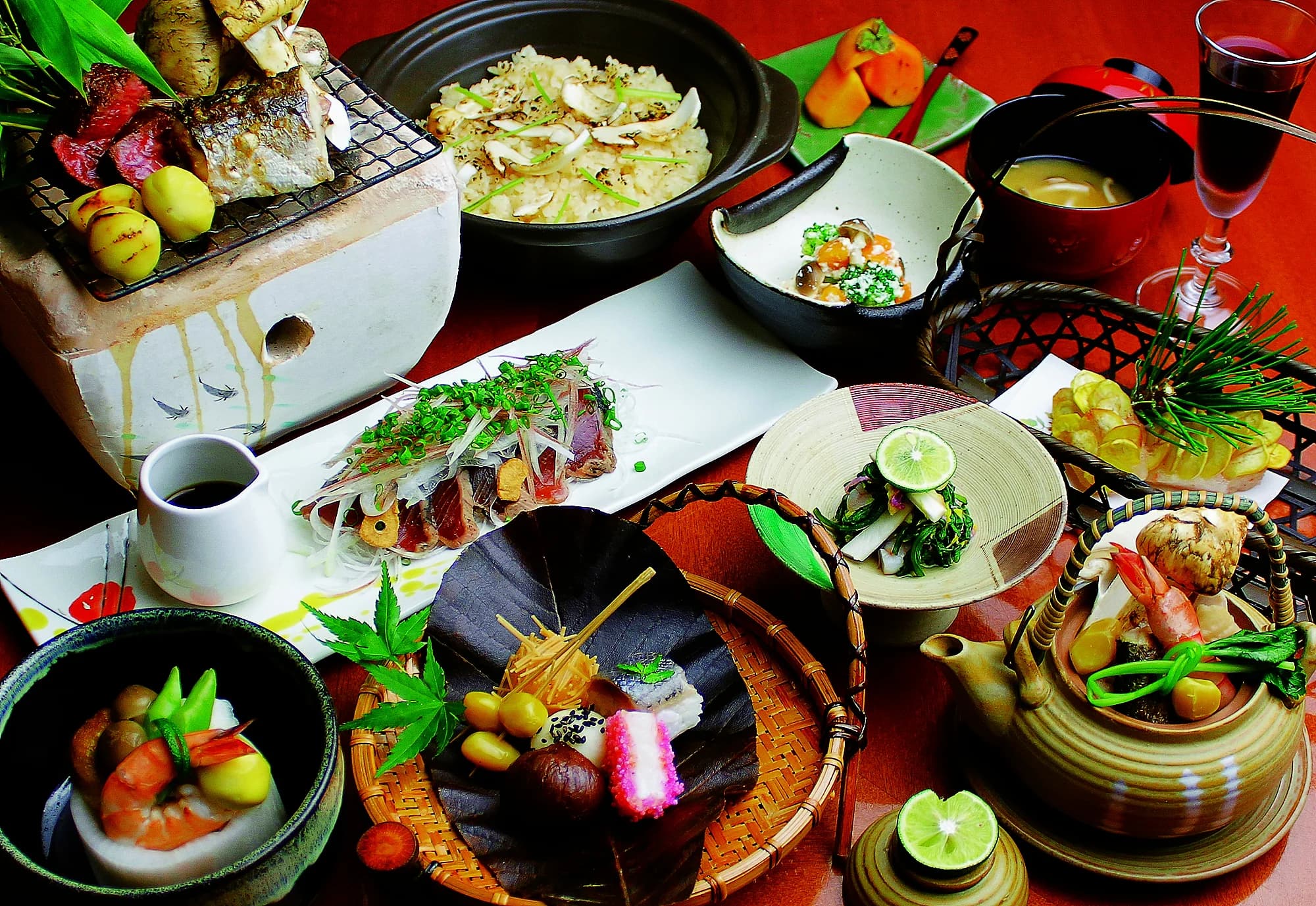 料理長特別コースの季節の会席料理
